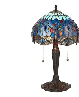 Lampy Endon 64090 - Stolná lampa Tiffany DRAGONFLY 2xE27/60W/230V pr. 30 cm 64090