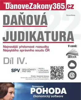 Dane, účtovníctvo Daňová judikatura (IV.) - Kolektív autorov