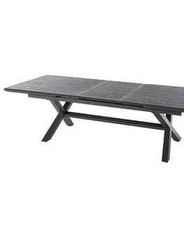 Stolčeky DEOKORK Hliníkový stôl BERGAMO I. 220/279 cm (antracit)
