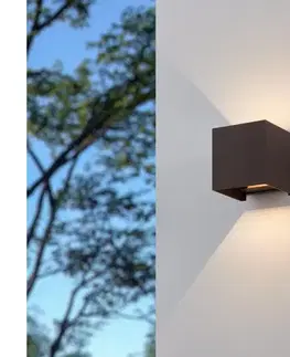 LED osvetlenie Eglo 901066 - LED Vonkajšie nástenné svietidlo CALPINO 2xLED/2,8W/230V IP54 hnedá 901066