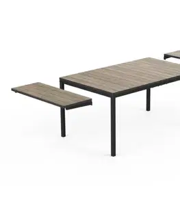 Záhradné stoly KETER Rozkladací záhradný stôl DEPORTO | 160-240cm ashwood / graphite