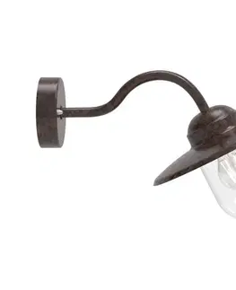 Svietidlá Nordlux - Vonkajšia nástenná lampa LUXEMBOURG 1xE27/60W/230V IP54 hnedá/patina 22671009
