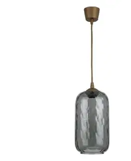 Svietidlá BRILAGI - LED luster na lanku R GLASS 1xE27/60W/230V pr. 14 cm hnedá/dymovo sivá NSTK7501+TK8611A