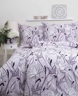 Obliečky MKLozkoviny.sk Bavlnené obliečky Renforcé – Pivonka - 140 × 200 cm - 70 x 90 cm