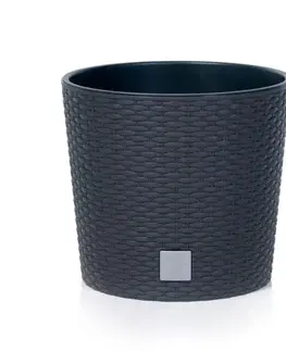 Kvetináče PROSPERPLAST - Kvetináč RatoRound 40cm antracit