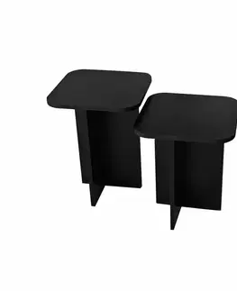 Konferenčné stolíky Súprava odkladacích stolíkov Blues Black, 2 ks