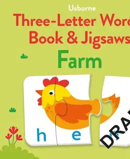 Leporelá, krabičky, puzzle knihy First Words Jigsaw Book: Farm - Kate Nolan