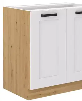 Kuchynské skrinky stojace Kuchynská skrinka LUNA biely mat/artisan 80d 2f bb