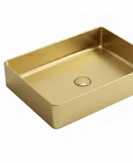 Umývadlá Umývadlo na dosku Rectangle gold