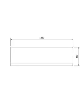 Vaňové panely POLYSAN - DEEP PLAIN panel čelný, ľavý, 120x36cm 83666