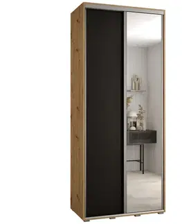 Šatníkové skrine Skriňa 45 Canaris 3 140 artisan/čierna/silver