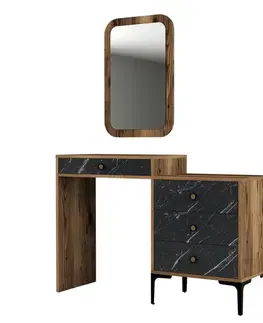 Toaletné Toaletný stolík Lizbon 548 - Walnut, Black
