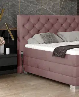 Manželské postele CEDRIK 14 polohovacia posteľ 180x200, Mat Velvet 63