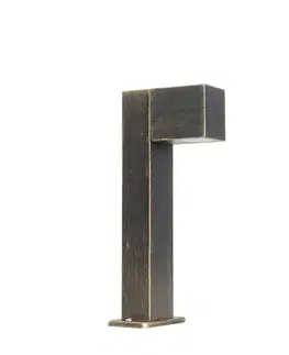 Zahradne stlpove lampy Priemyselná stojaca vonkajšia lampa starožitné zlato 35 cm IP44 - Baleno