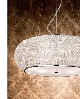 Svietidlá Ideal Lux - Krištáľový luster na lanku PASHA 6xE14/40W/230V pr. 40cm lesklý chróm 082158