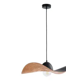 Svietidlá  Luster na lanku KAPELLO 1xE27/60W/230V pr. 55 cm čierna/medená 32346