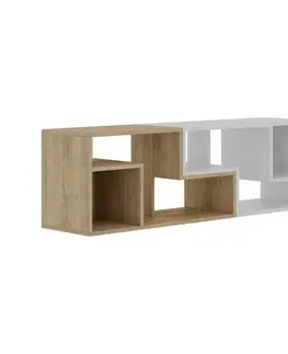 TV stolíky TV stolík Glis - Sapphire Oak, White