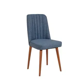 Jedálenské zostavy Stolička Vina 1048 - Dark Blue, Walnut