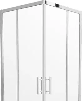 Vane MEXEN/S - Rio sprchovací kút 70x70, transparent, chróm + vanička so sifónom 860-070-070-01-00-4070