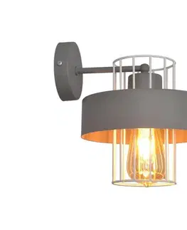Svietidlá  Nástenné svietidlo VOLTA 1xE27/15W/230V šedá KK-1377/1 GR+WT