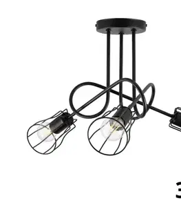Svietidlá  Prisadený luster OXFORD 3xE27/15W/230V W-2016/3K BK/H