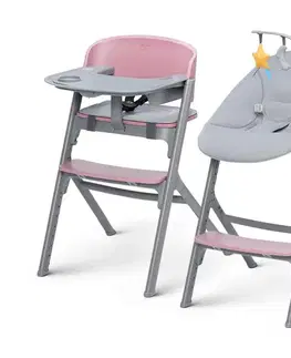 Jedálenská stolička KINDERKRAFT SELECT-Detská jedálenská stolička LIVY Premium Aster pink + ležadlo CALMEE KHLICA00PNK0000