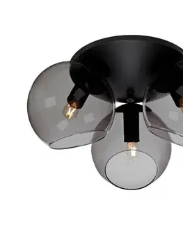 Svietidlá Cottex P2423SVG - stropné svietidlo CAPELLA 3xE14/40W/230V, priemer 37 cm, dymové/čierne P2423SVG