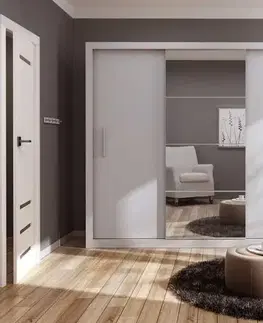 Šatníkové skrine Šatníková skriňa IDEAL 01 biela