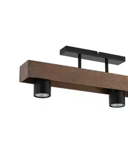 Svietidlá  Prisadený luster COCO 3xGU10/25W/230V drevo 33360