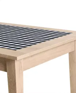Bytový textil Obrus behúň šedá mriežka 35x115 sada