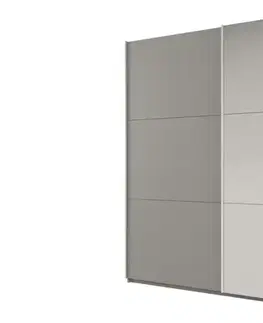 Šatníkové skrine Šatníková skriňa PIERY 225 platinum