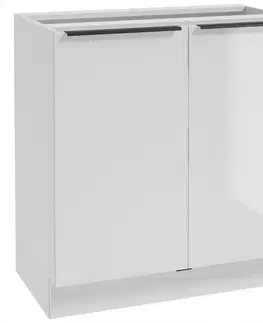 Kuchynské skrinky stojace Kuchynská skrinka Basti B80 80x84x49 2D1S 4NN biela