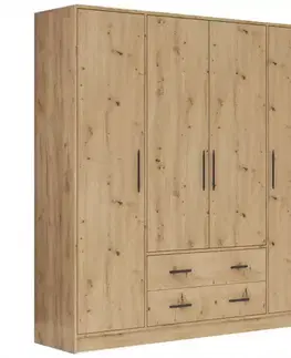Šatníkové skrine Skriňa Smart SR1 4D artisan