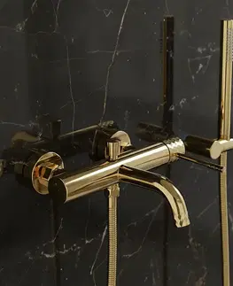 Kúpeľňové batérie REA - Vaňová batéria LUNGO Diamond - zlatá REA-B6448