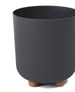 Kvetináče a truhlíky Kinekus Kvetináč plastový SOFIA priemer 190mm, antracit, výška 210 mm