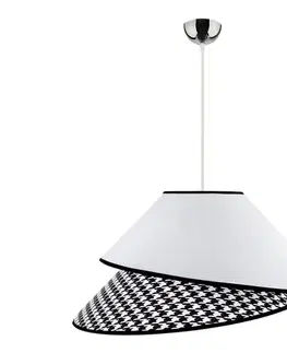 Svietidlá  - Luster na lanku COCO 1xE27/40W/230V pr. 50 cm biela/čierna 8848