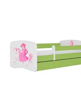 Postele pre dievčatá Detská Posteľ. Babydreams+Sz+M Zelená 80x180 1 Princezn