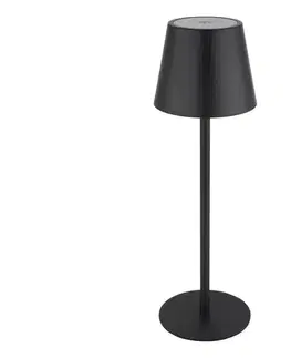 Lampy Globo 58488B - LED stmievateľná dotyková nabíjateľná vonkajšia stolová lampa 3v1 VANNIE I LED/3W/5V IP54 čierna 58488B