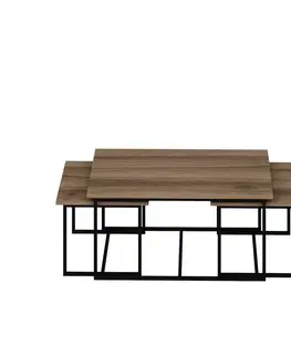 Konferenčné stolíky Odkladací stolík Levada Walnut, 3 ks