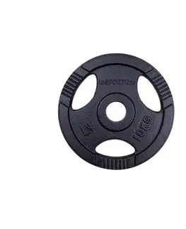 Závažia k činkám Liatinový olympijský kotúč inSPORTline Hamerton Black 10 kg 50 mm