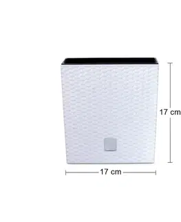 Kvetináče a truhlíky NABBI DRTS170L plastový kvetináč 17 cm biela