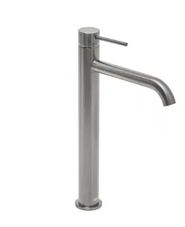 Kúpeľňové batérie Vysoká umývadlová batéria SAT Aurum bez výpuste brúsený gun metal SATBAUR285BGM SATBAUR285BGM