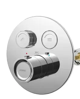 Kúpeľňové batérie NOVASERVIS - Termostatická pod. batéria s boxom 2 vývody F-Box, chróm BFBOX