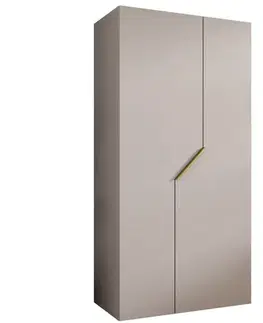 Šatníkové skrine Skriňa Andrew 1-100 kašmír/zlatá