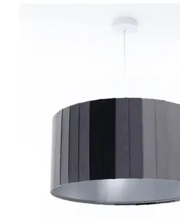 Svietidlá  Luster na lanku STRIPES 1xE27/60W/230V pr. 60 cm sivá 010-MKL-003-60