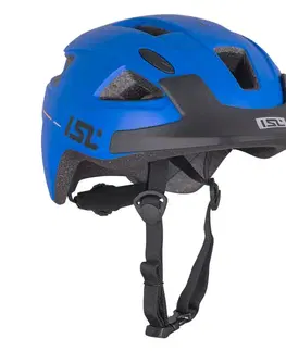 Helmy a prilby na in-line Detská cyklo prilba s LED svetlom ISL Lumiro Racer Blue - S (54-59)