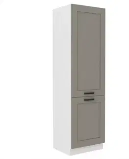 Kuchynské skrinky stojace Kuchynská skrinka Luna claygrey/biela 60LO-210 2F
