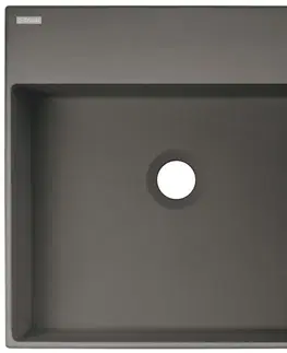 Umývadlá DEANTE - Correo anthracite metallic Granit umývadlo na dosku - 400x400 mm CQR_TU4S
