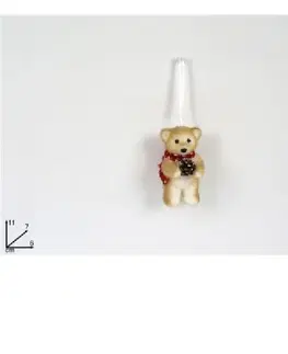 Vianočné dekorácie MAKRO - Medvedík vianočný 11cm