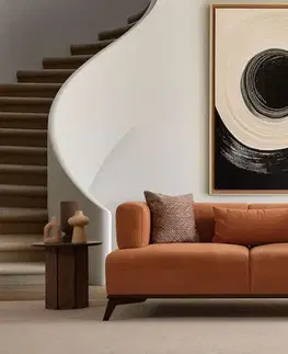Pohovky a gauče Dvojmiestna pohovka Hera - Orange, Black